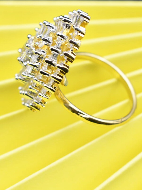 Elegant American Diamond Ajustable Cocktail Ring