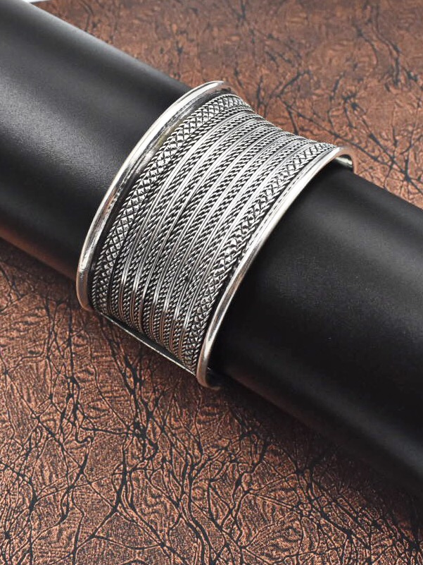 German Silver Handcrafted Adjustable Cuff Bracelet