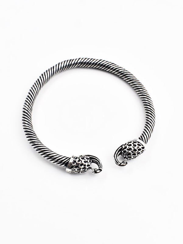 Oxidised Textured Cuff Bracelet