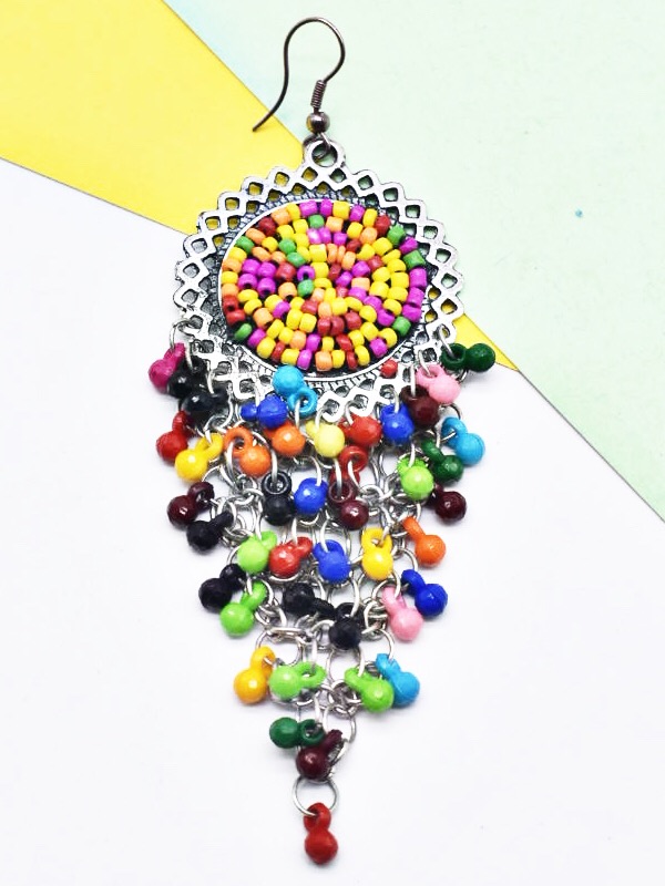 Buy Multicolor Earrings, Oxidised earrings and crystal earrings combo for  Girls and Women. (Pack of 4). Online In India At Discounted Prices